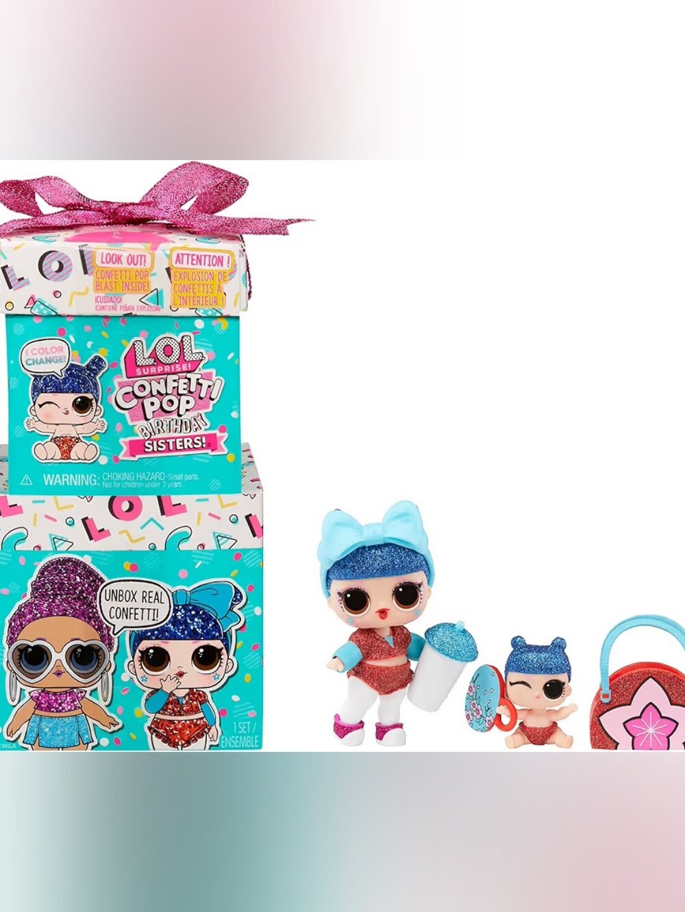 L.O.L Surprise! Confetti Pop Birthday Sisters Fashion Dolls Surprise Box NIB